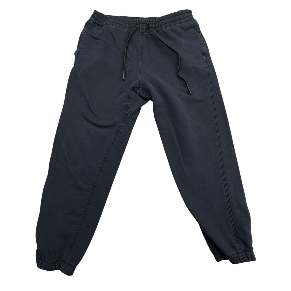Theory Pants Mens Small Black Jogger French Terry Drawstring Elastic Waist